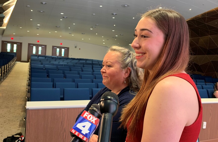 Heather Scruton, left, and her daughter, Alison, lost a son and brother when Adam Scruton died by suicide in 2021. Scruton is a nurse at Children's Mercy, where a $150 million project could bring mental health services to 80,000 kids.