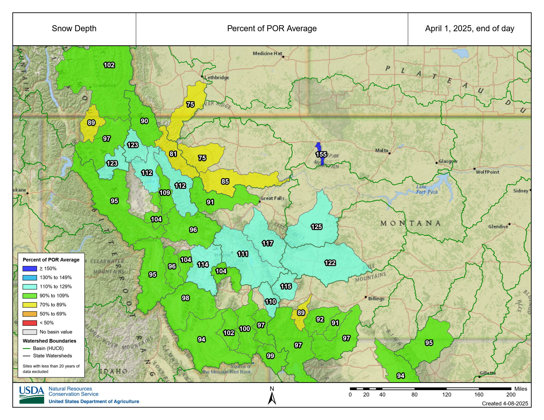 Snowpack remains below average across much of the state | Montana ...