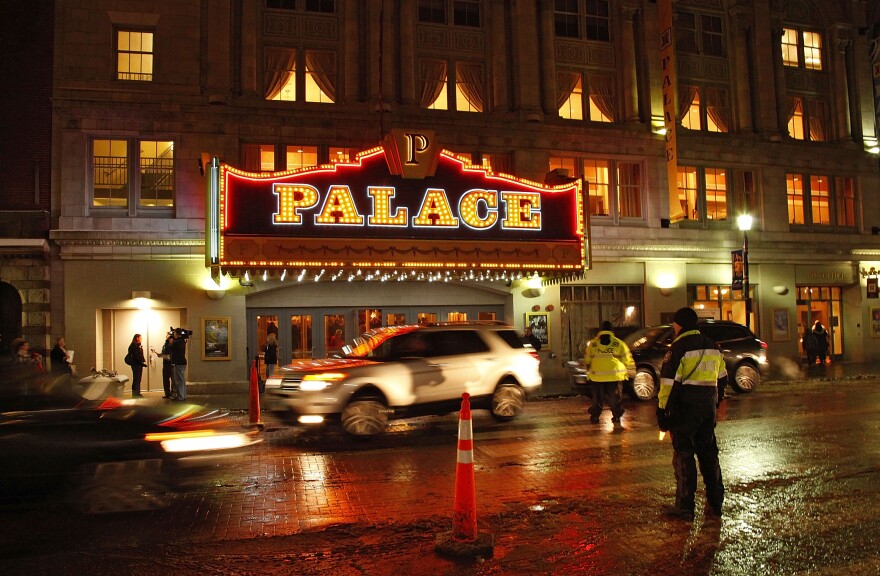 A view from outside the Palace Theater in Waterbury, Connecticut in January 2013.