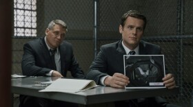 Holt McCallany (left) and Jonathan Groff in a still from "Mindhunter." (Patrick Harbron/Netflix)