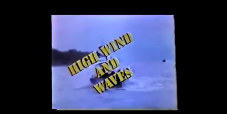 Still from a 1965 Shell video of Cook Inlet pipeline installations. (courtesy Cook Inletkeeper)