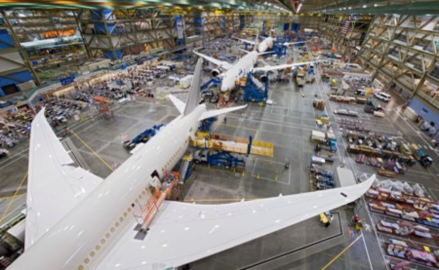 A view from inside a Boeing factory 