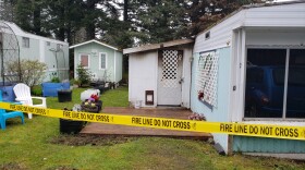 Trailer home on Benny Benson Drive that caught fire early Sunday morning, May 26.