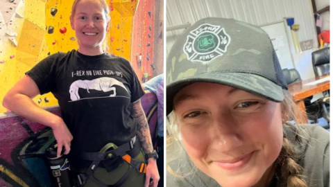 Emily Barker, left, and Sydney Watson were both members of the Rifle Helitack team and died fighting the Snyder Fire on June 27, 2026.