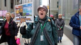 Protesters march on Arch Street in support of the EPA, Tuesday, March 21, 2017. EPA employee Gary Morton spoke at the rally. About a week later, a Freedom of Information Act request was made seeking any emails between him and Sen. Bob Casey.