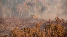 A scene from the Parleys Canyon Fire, August 15, 2021