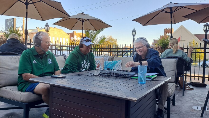 Dr. Pat Harr joins Coach Wright and John Coffey at A&Gs