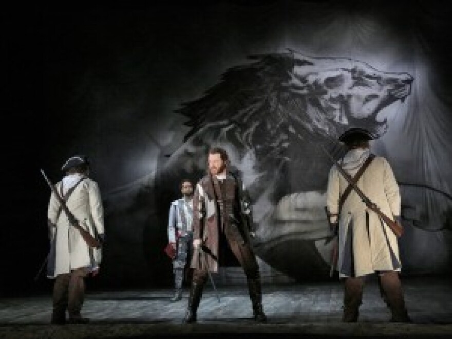 Tai Oney as Oronte and Tim Mead as Richard the Lionheart in Opera Theatre of Saint Louis’s 2015 production of Richard the Lionheart.