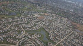 aerial of a subdivision