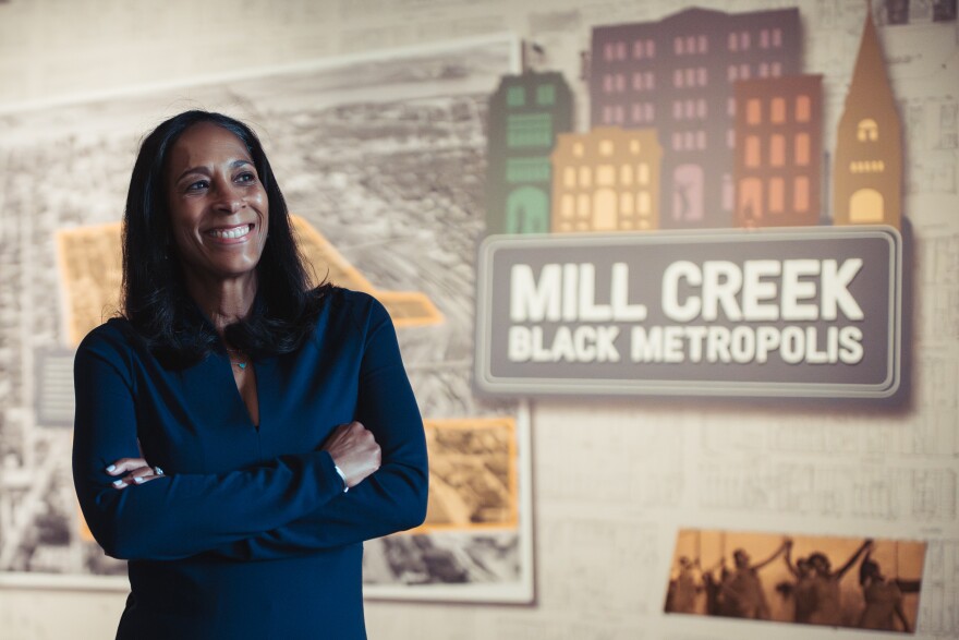 Lyah LeFlore-Ituen, the new director of Missouri Historical Society's African American Initiative, at the history museum in Forest Park on Tuesday.