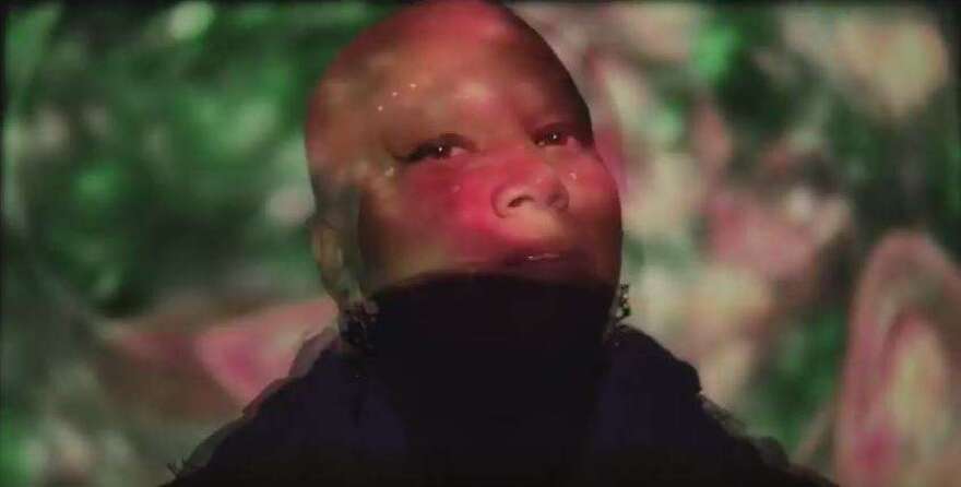 Screenshot from the video for Love Is At The Core, the title track from Chakra Kahn's debut album. 