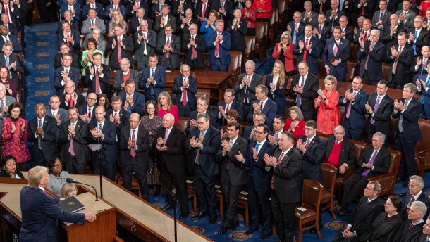 President Donald Trump delivers his 2020 State of the Union address.