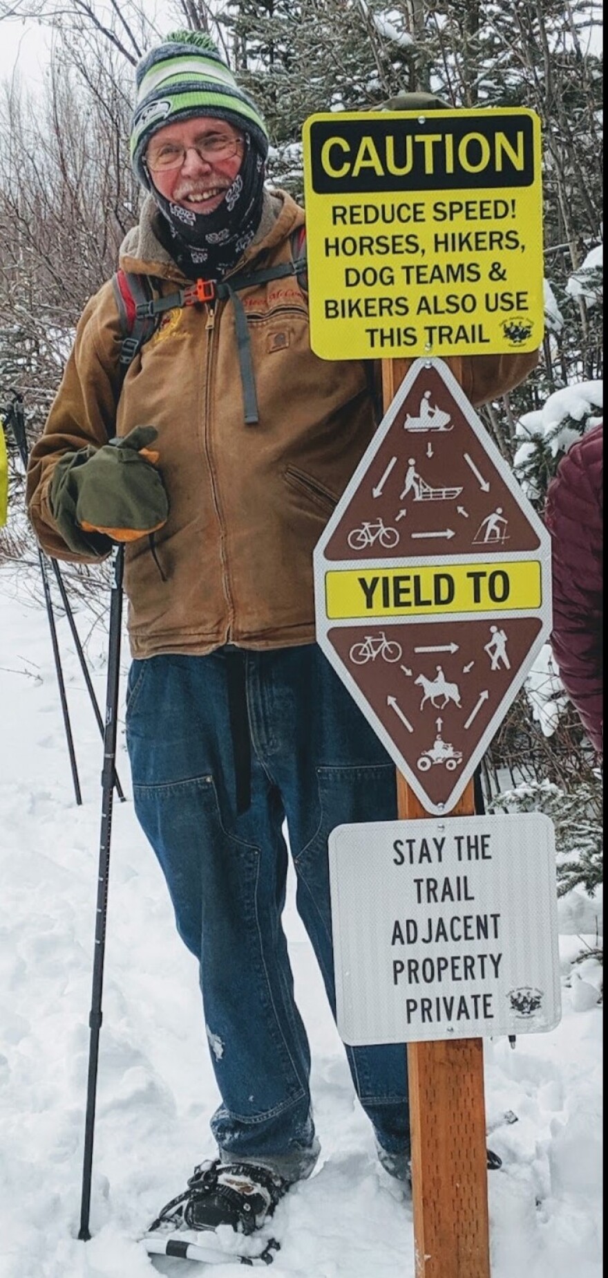 McCombs enjoyed getting out on the trails year-round for both recreation and trail maintenance.