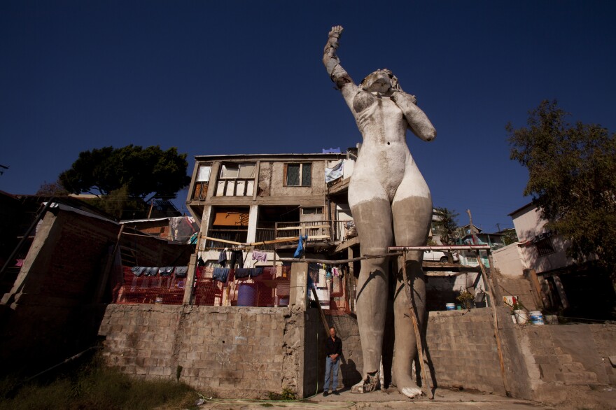 Armando Munoz built this 55-foot statue for Tijuana's centennial celebration in 1990.