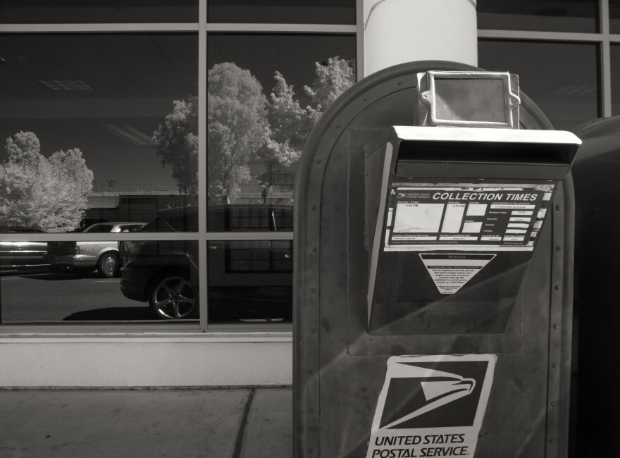 U.S. Postal Service box.