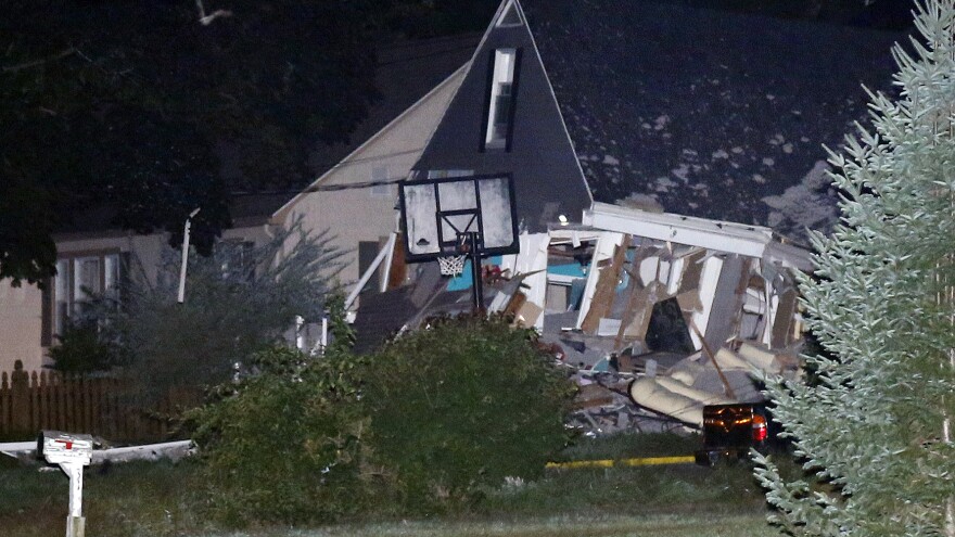 A house in Lawrence, Mass., is destroyed.