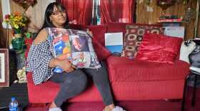 Sharon Gatling in her mobile home in Gates County. 