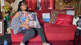 Sharon Gatling in her mobile home in Gates County. 