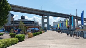 A view of Canalside on Buffalo's waterfront.