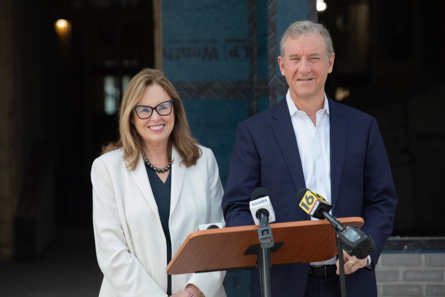 Former Congressman Matt Cartwright, with his wife Marion Munley, announces he will not run for Congress in 2026.