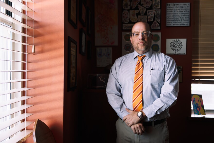 Ritenour School District Superintendent Chris Killbride poses for a portrait at his office on Jan. 28. Killbride oversees the north St. Louis County district serving more than 6,000 students.