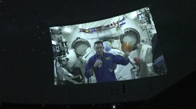 NASA astronaut Josh Cassada answers questions about life on the International Space Station in a Q&A with Rochester students on Friday.