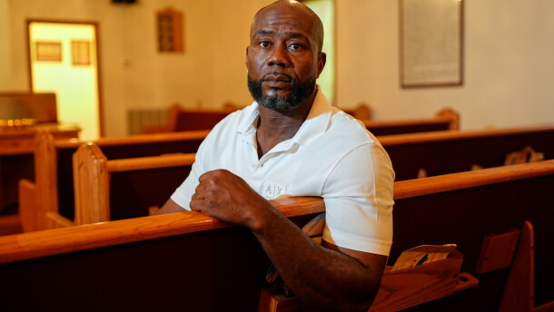 Patrick Dewayne Smith poses for a portrait at his church Wednesday, Aug. 19, 2026, in Prospect, Tenn. (AP Photo/George Walker IV)