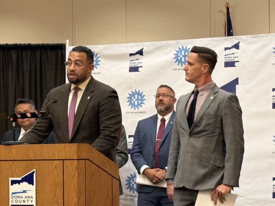 City Manager Ikani Taumaoepeau and County Manager Scott Andrews