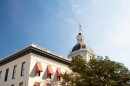  The afternoon sun shines on the Old Capitol building. 