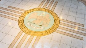 The Seal of the State of New Mexico inside the Roundhouse on Jan. 10, 2024.