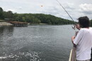 The Rodman Dam is one of north Florida's most popular fishing spots. (Ryan Vasquez/WUFT News)