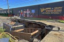 Work continues to repair two sinkholes on Horton Street, Wilkes-Barre, including this one which opened up between Church and Warren streets on July 14. Mayor George Brown and other officials held a community meeting Monday evening, July 28 to update residents on the status of the work, which Brown said is expected to continue for 'at least' another month.
