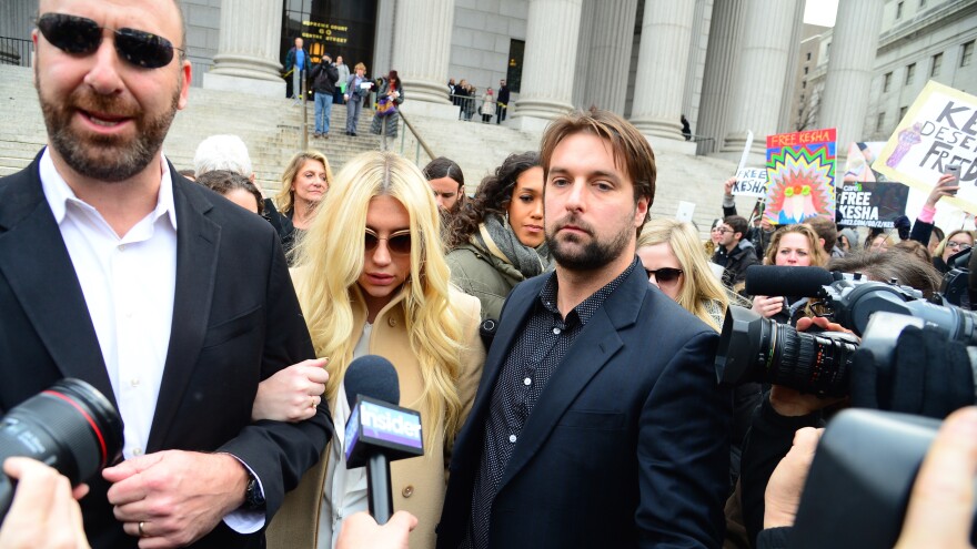 Kesha leaves the New York State Supreme Court.