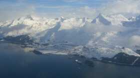 The Federal Energy Regulatory Commission has directed the Alaska Gasline Development Corporation to study the City of Valdez, shown here from the sky, as an optional route for the state’s $45 billion gasline export project. (Photo by Total Heliski)