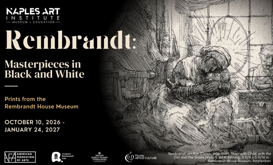 Naples Art Institute Poster for Rembrandt print show