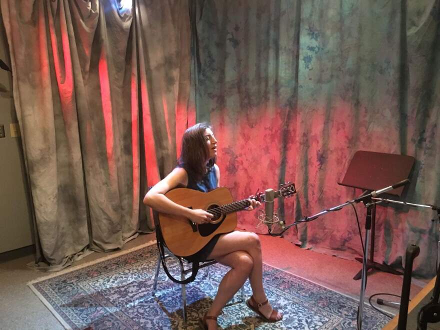 Zan Strumfeld recording a 518 session