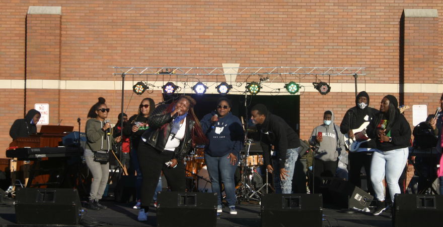 Headliner Tiffany Andrews performs on Saturday at Mt. Enon Baptist Church in West Dayton.