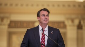Gov. Kevin Stitt speaks at the 2024 Governor's Arts Awards.