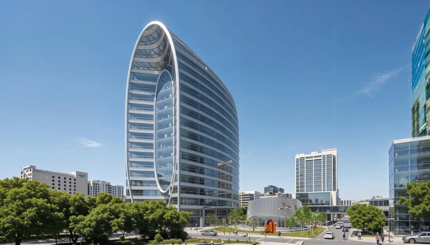 A rendering of the proposed design of Fort Lauderdale's new city hall.