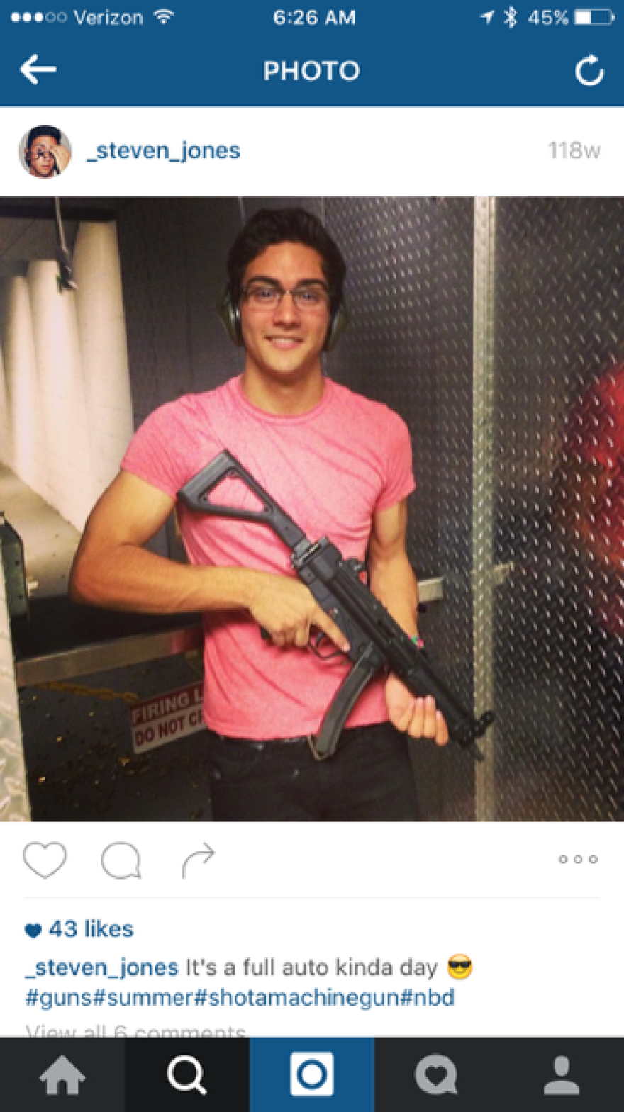 Gun Captions For Instagram Social Media Account Believed To Show Shooting Suspect's Interest In Guns