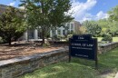 Outside of Duke University's School of Law on Aug. 7, 2026. 