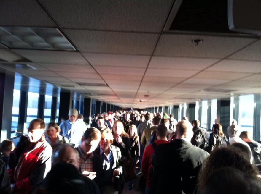 The scene at Salt Lake City International Airport.