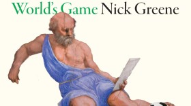 The cover of "How to Watch Soccer Like a Genius", featuring a philosopher kicking a soccer ball.