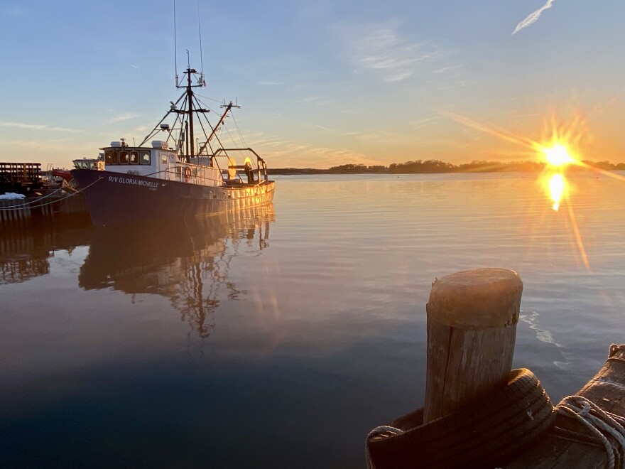 A February sunset on Great Harbor in Woods Hole.