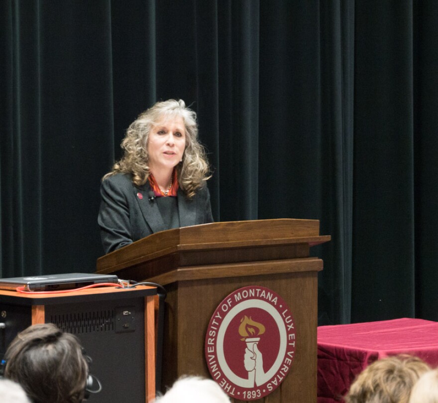 Mirta Martin, candidate for UM President speaks during a campus visit September 18, 2017.