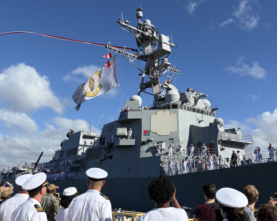 The USS Frank E. Petersen Jr. returns to its homeport of Joint Base Pearl Harbor-Hickam, Hawaiʻi on Sept. 28, 2026.