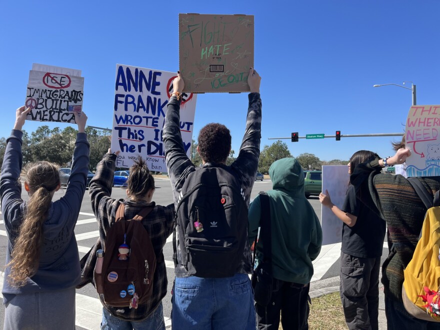 Students at the Brevard Public Schools walkout.