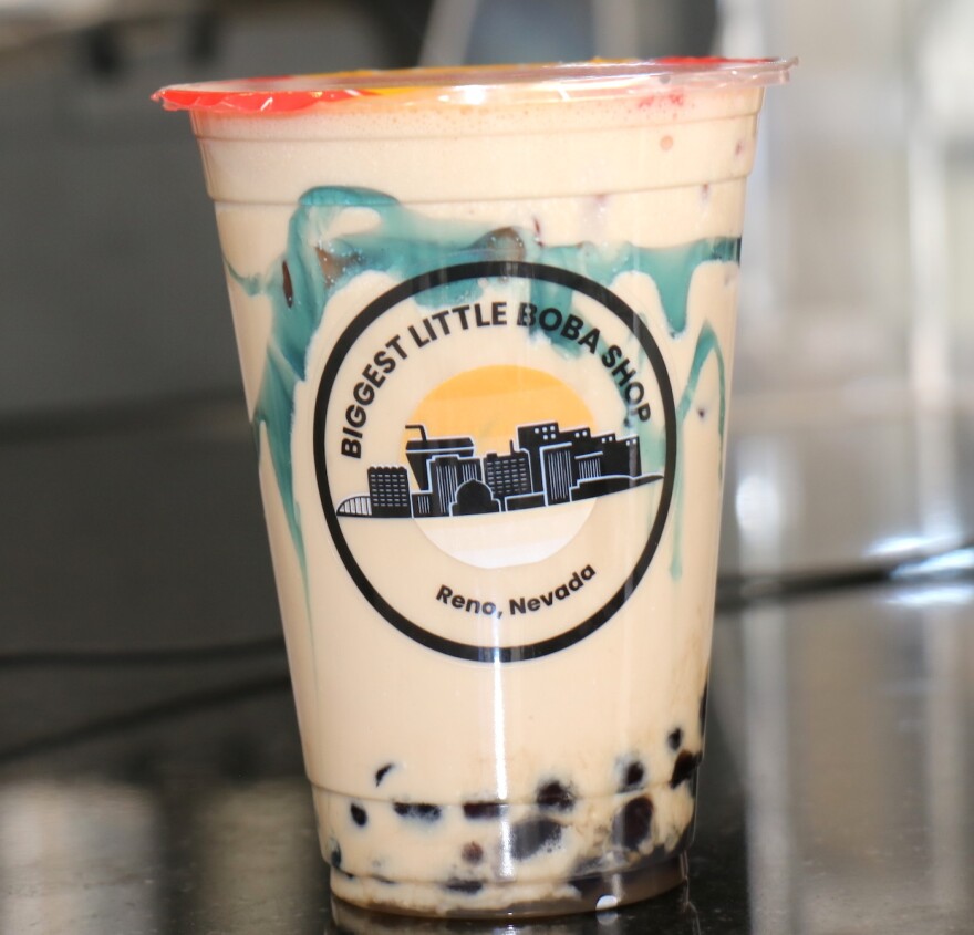 An image of a bubble milk tea drink, known as Boba.