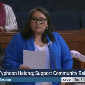 Rep. Nellie Unangiq Jimmie, whose district includes Kipnuk and Kwigillingok, spoke in favor of a resolution supporting their decision to relocate.