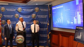 (L-R) Mayor Ganim, Chief Porter, Assistant Chief Capozzi.